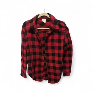 Harper Red and Black Plaid Shirt Large.